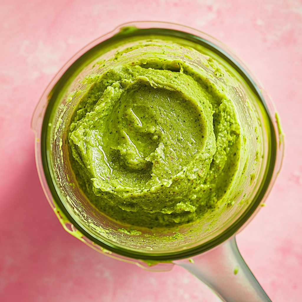 Pistachio butter blending stages from paste to final butter