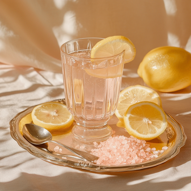 glass of pink salt trick water