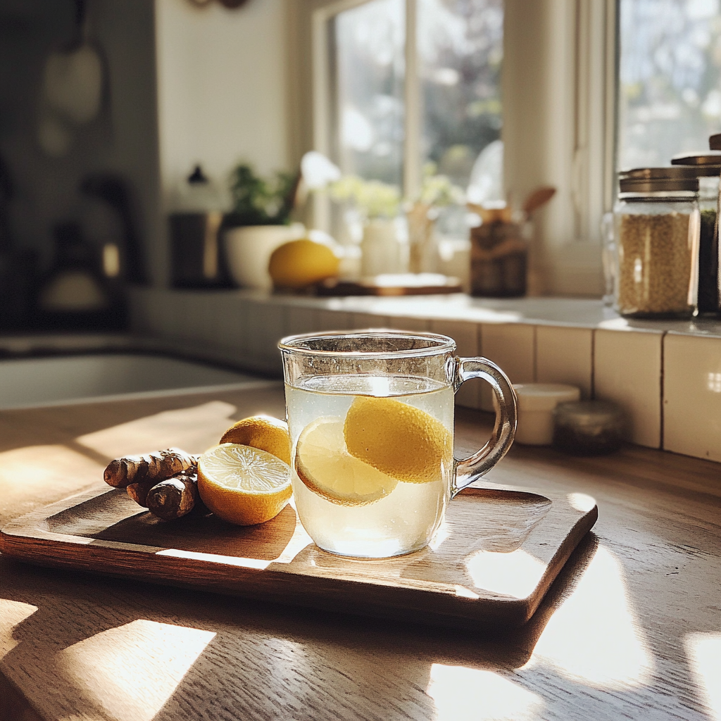 natural Mounjaro drink recipe in morning setting