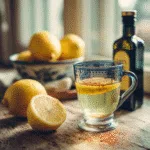 Olive oil cayenne pepper and lemon juice morning ritual