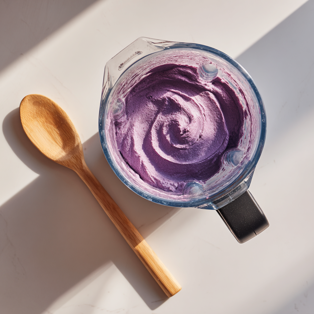 Blended blueberry cottage cheese ice cream recipe
