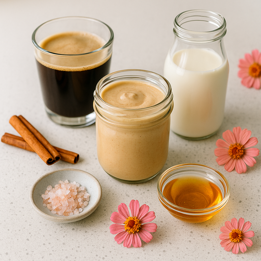 Ingredients for tahini coffee