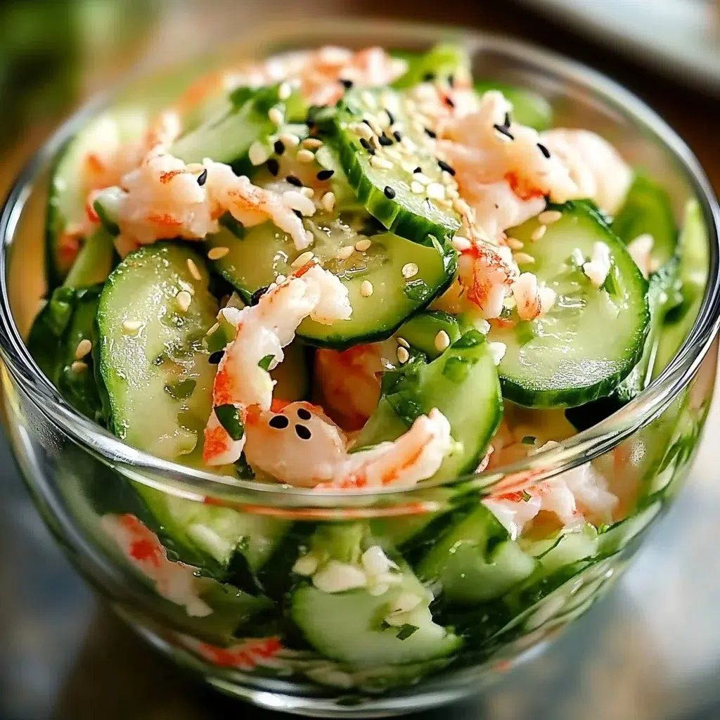 California Roll Cucumber Salad with fresh ingredients and vibrant colors