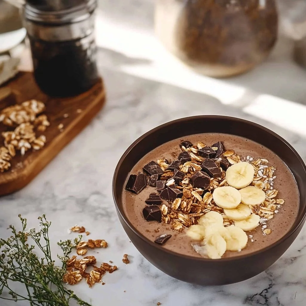 CHOCOLATE CARAMEL SMOOTHIE BOWL