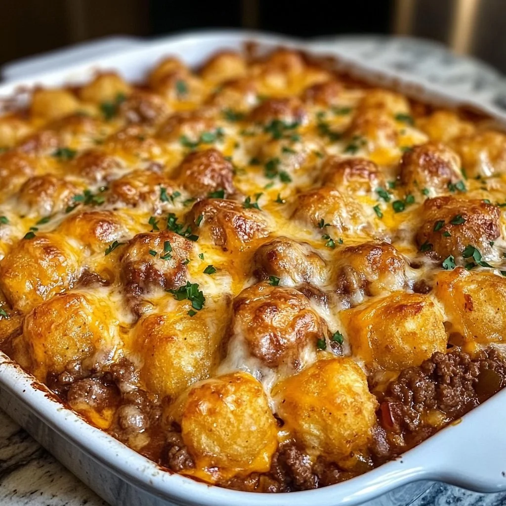 Cowboy Beef Tater Tot Casserole