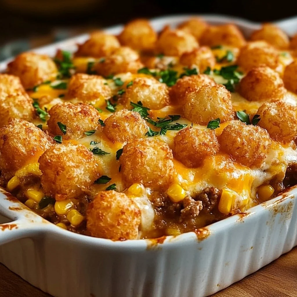 Cowboy Beef Tater Tot Casserole