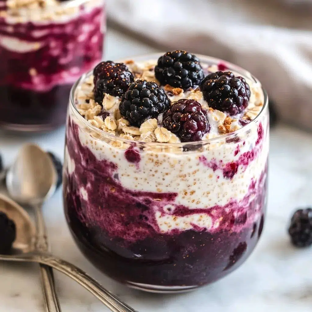 Easy Berry Cheesecake Overnight Oats (Vegan Option)