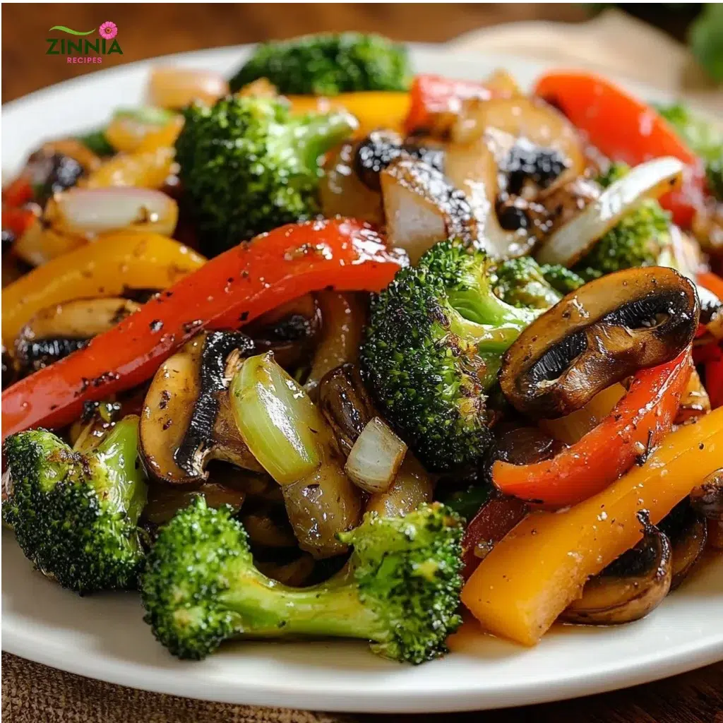 Colorful sautéed vegetables in a pan, showcasing a healthy cooking method.