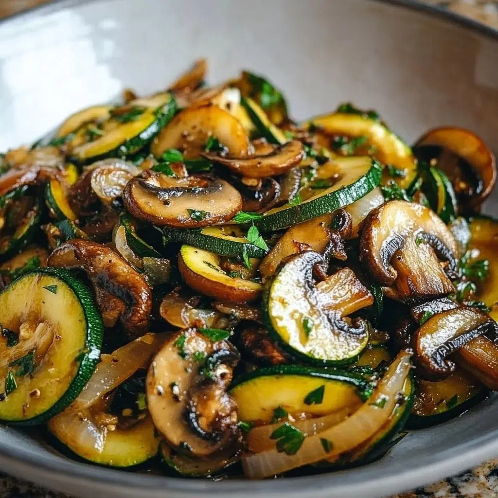 Sautéed Zucchini, Mushrooms, and Onions
