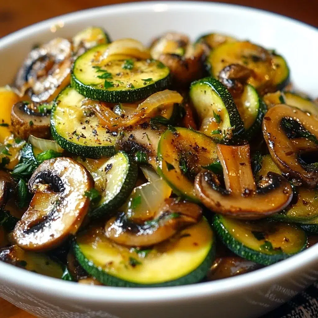 Sautéed Zucchini, Mushrooms, and Onions