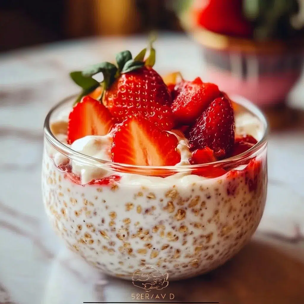 Strawberries & Cream Overnight Oats
