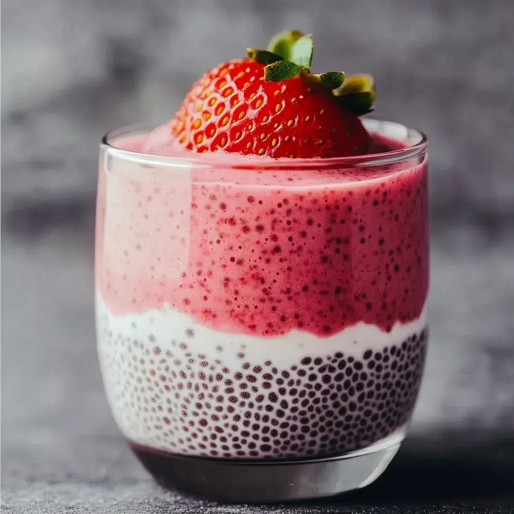 Strawberry Cheesecake Chia Seed Pudding